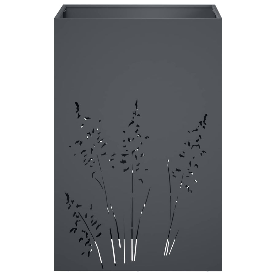 Plantenbak 2 st Antraciet 50 x 50 x 75 cm Koudgewalst staal