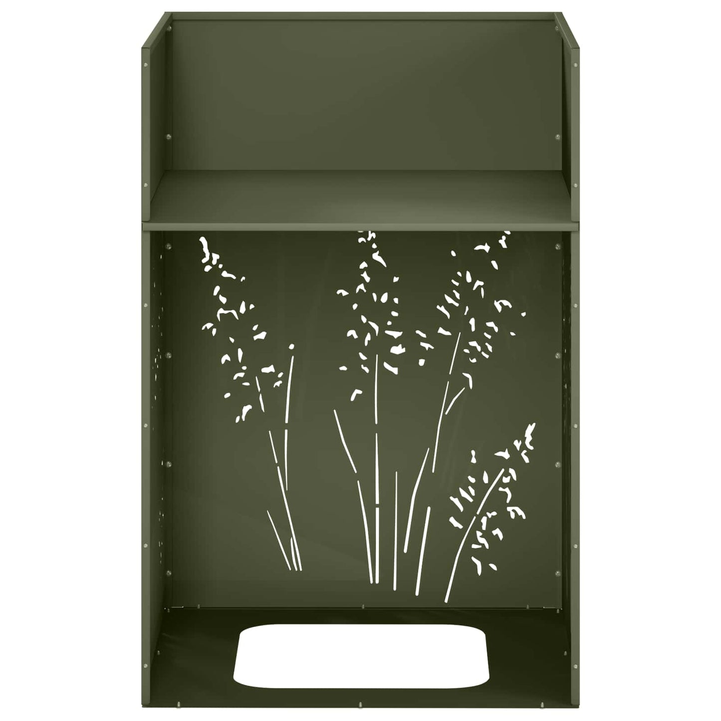 Plantenbak Olijfgroen 50 x 50 x 75 cm Koudgewalst staal