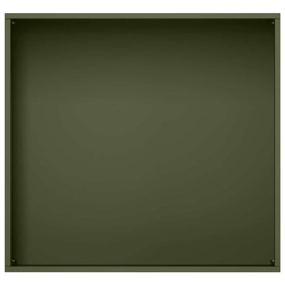 Plantenbak Olijfgroen 50 x 50 x 75 cm Koudgewalst staal