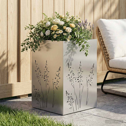 Plantenbak zilver 50 x 50 x 75 cm Roestvrij staal