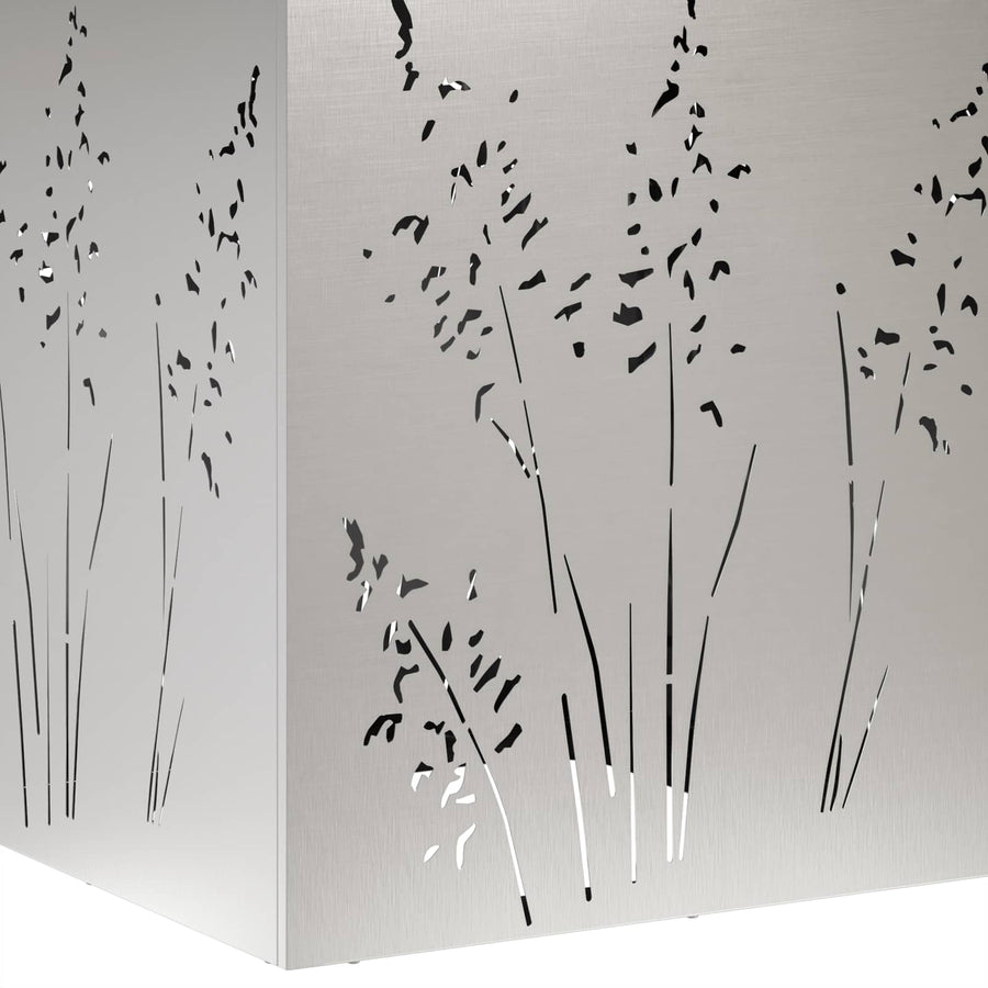 Plantenbak 2 st zilver 50 x 50 x 75 cm Roestvrij staal