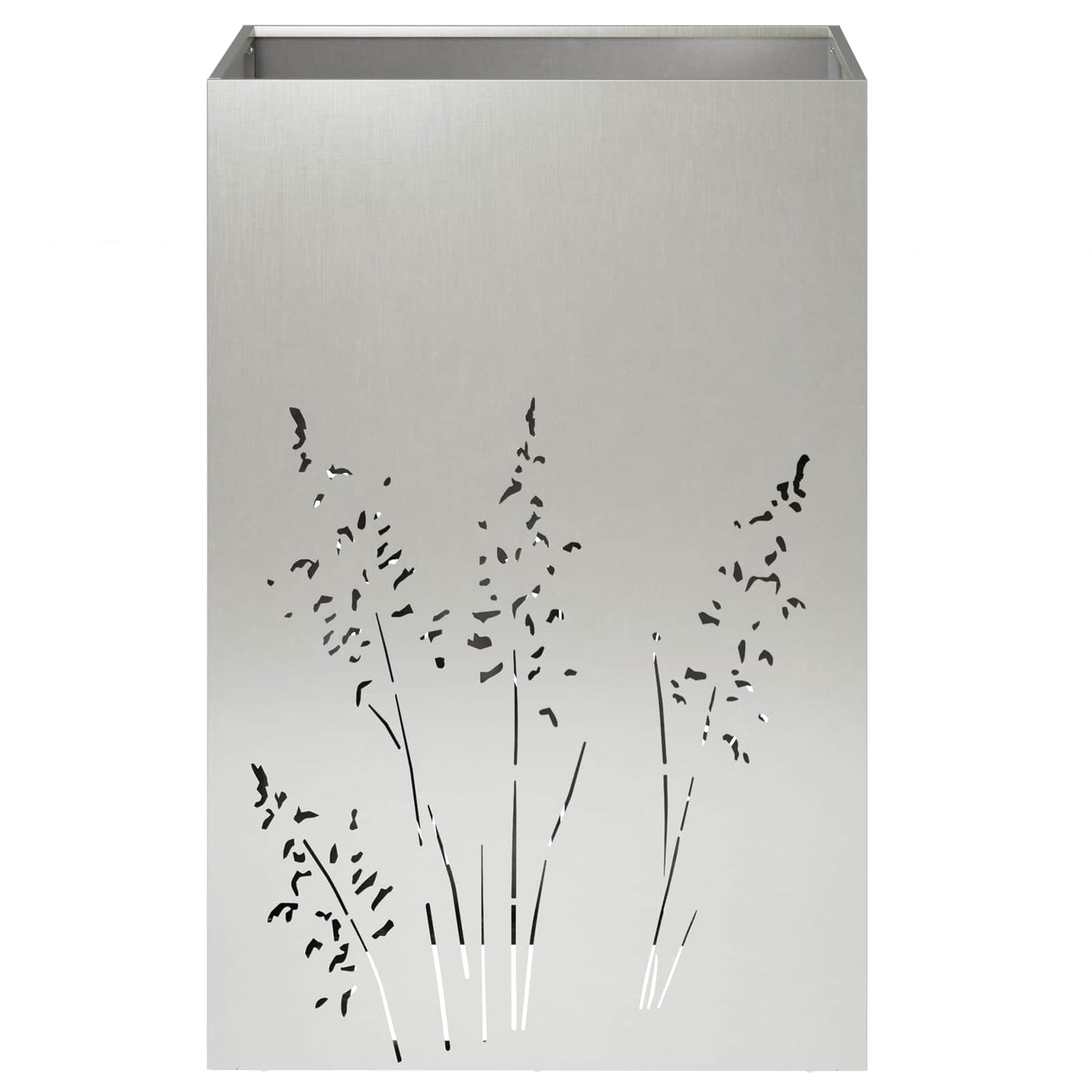 Plantenbak 2 st zilver 50 x 50 x 75 cm Roestvrij staal
