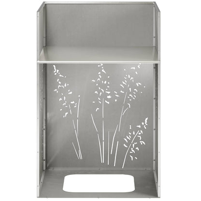 Plantenbak 2 st zilver 50 x 50 x 75 cm Roestvrij staal