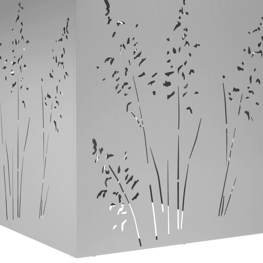 Plantenbak 2 st zilver 50 x 50 x 75 cm Gegalvaniseerd staal