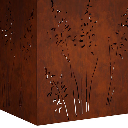 Plantenbak Roestkleurig 50 x 50 x 75 cm weervast staal