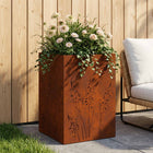 Plantenbak 50x50x75 cm weervast staal roestkleurig