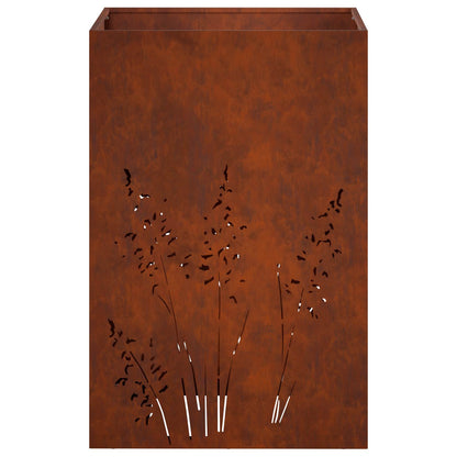 Plantenbak Roestkleurig 50 x 50 x 75 cm weervast staal