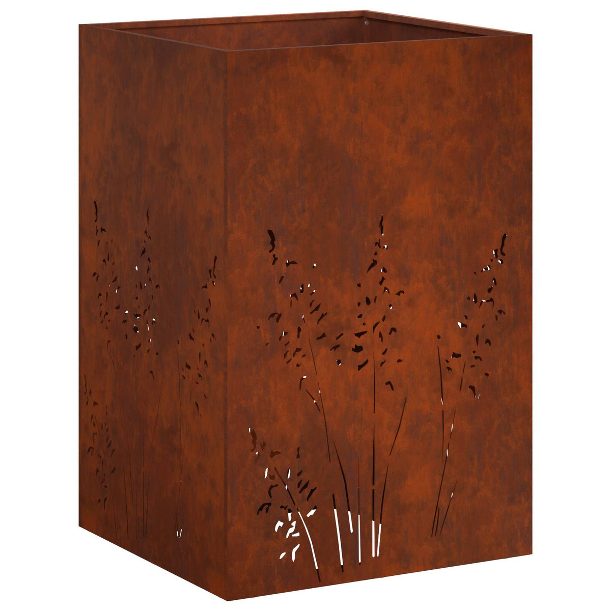 Plantenbak 2 st Roestkleurig 50 x 50 x 75 cm weervast staal