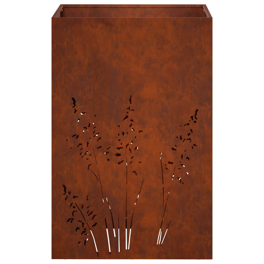 Plantenbak 2 st Roestkleurig 50 x 50 x 75 cm weervast staal