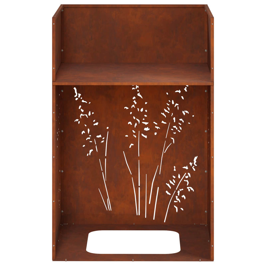 Plantenbak 2 st Roestkleurig 50 x 50 x 75 cm weervast staal