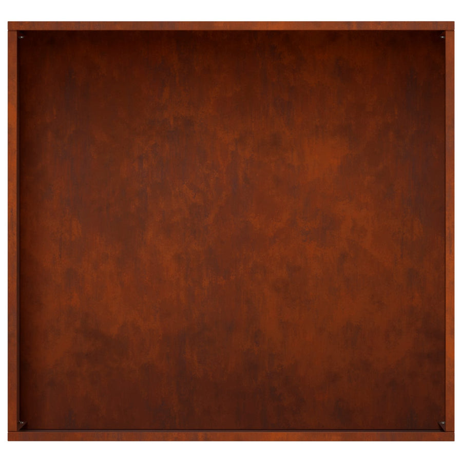 Plantenbak 2 st Roestkleurig 50 x 50 x 75 cm weervast staal