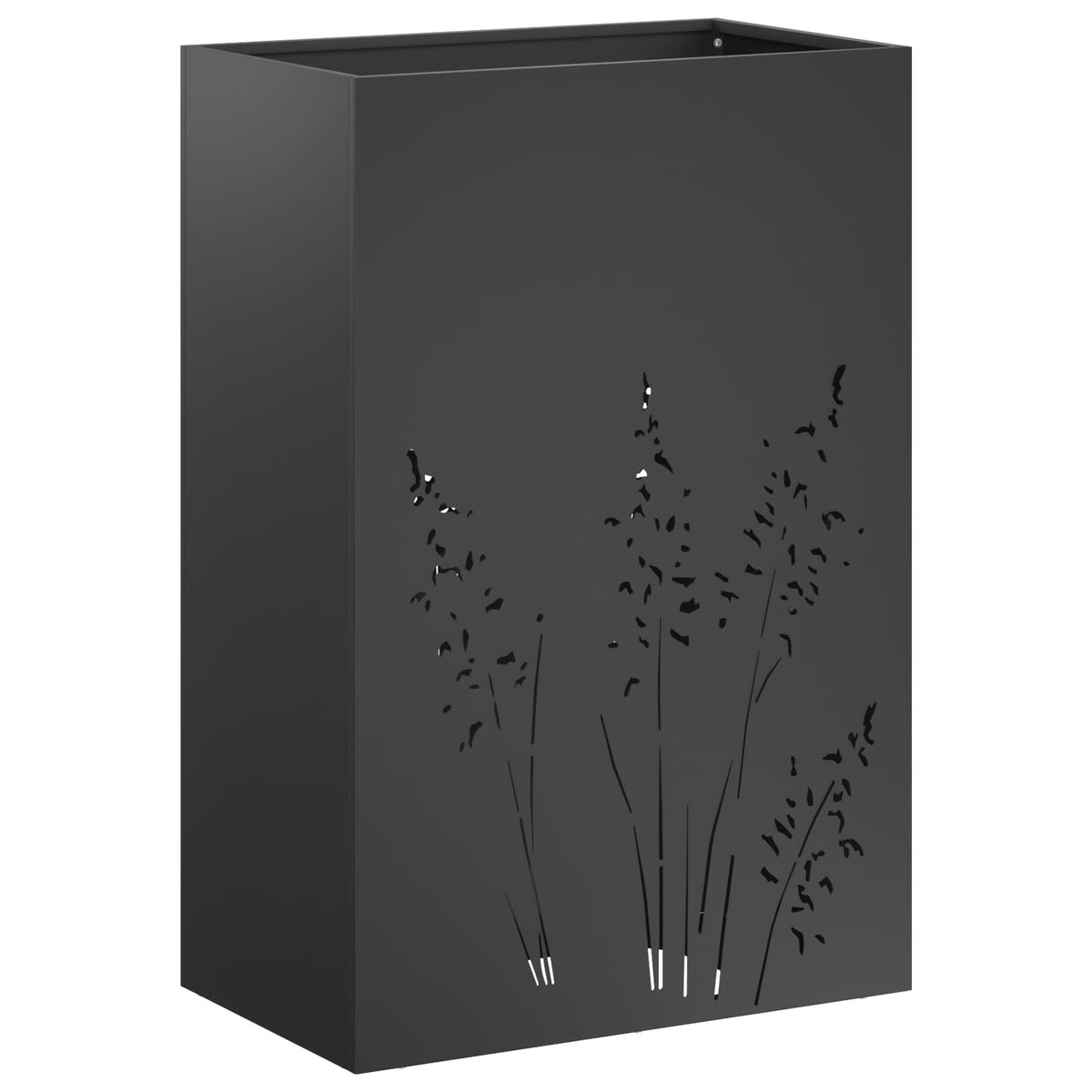 Plantenbak 2 st Zwart 50 x 30 x 75 cm Koudgewalst staal