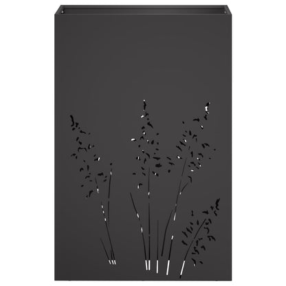 Plantenbak 2 st Zwart 50 x 30 x 75 cm Koudgewalst staal