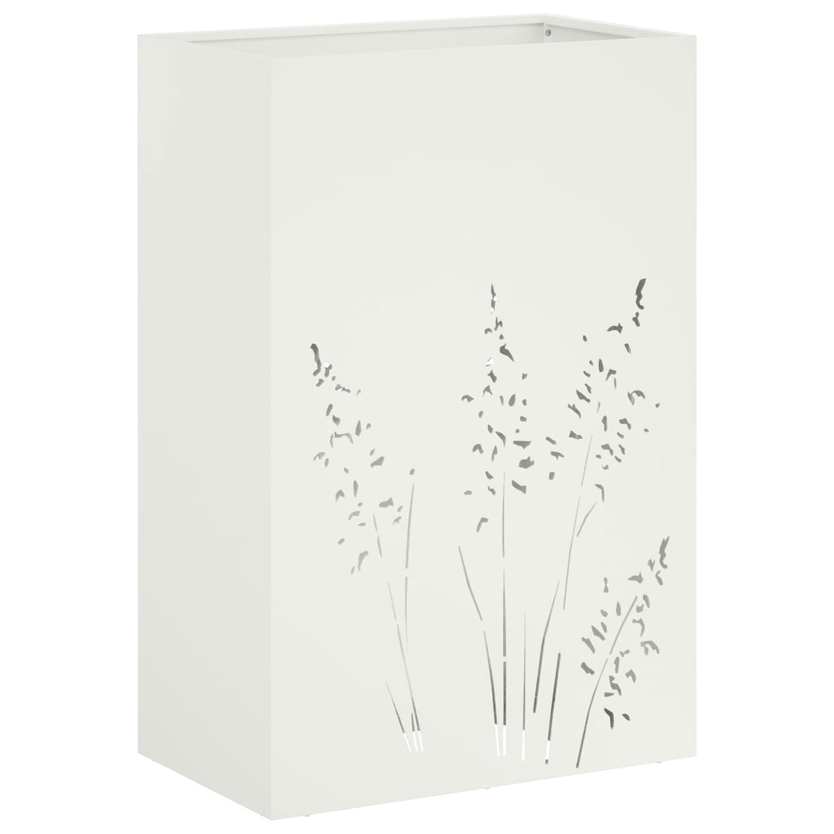 Plantenbak 2 st Wit 50 x 30 x 75 cm Koudgewalst staal