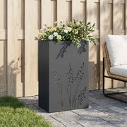 Plantenbak 50x30x75 cm antraciet koudgewalst staal