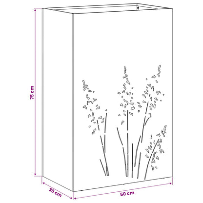 Plantenbak Antraciet 50 x 30 x 75 cm Koudgewalst staal