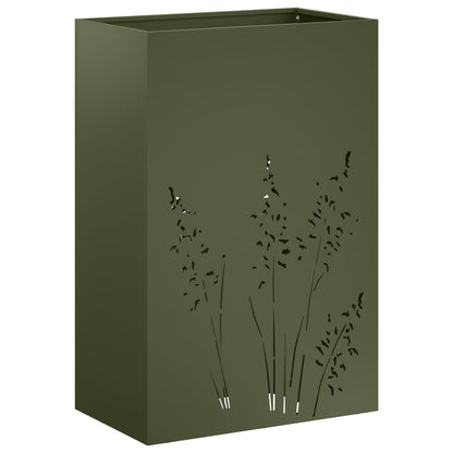 Plantenbak Olijfgroen 50 x 30 x 75 cm Koudgewalst staal
