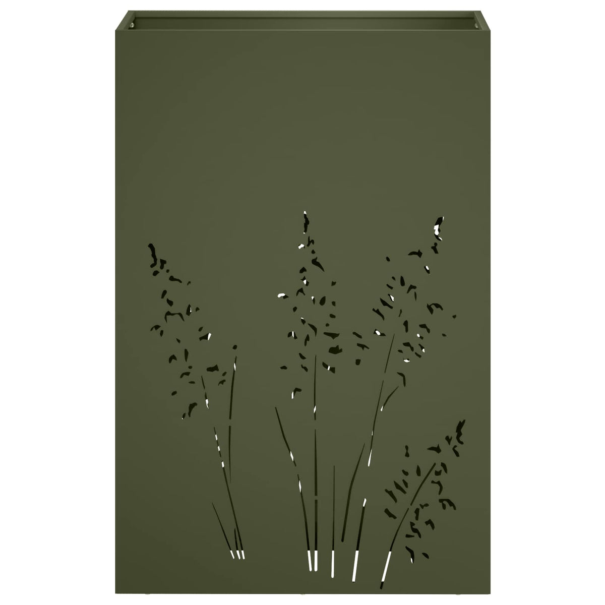 Plantenbak Olijfgroen 50 x 30 x 75 cm Koudgewalst staal