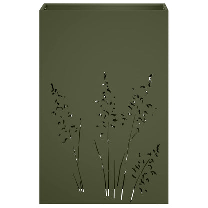 Plantenbak Olijfgroen 50 x 30 x 75 cm Koudgewalst staal