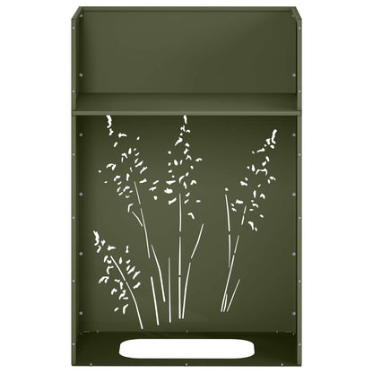 Plantenbak Olijfgroen 50 x 30 x 75 cm Koudgewalst staal