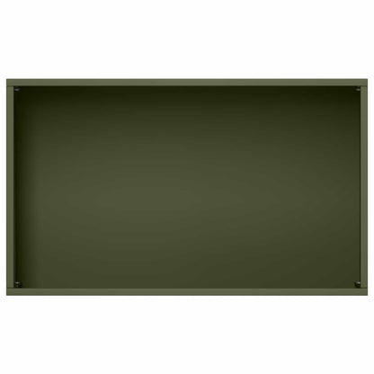 Plantenbak 2 st Olijfgroen 50 x 30 x 75 cm Koudgewalst staal