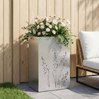 Plantenbak 50x30x75 cm roestvrij staal zilver