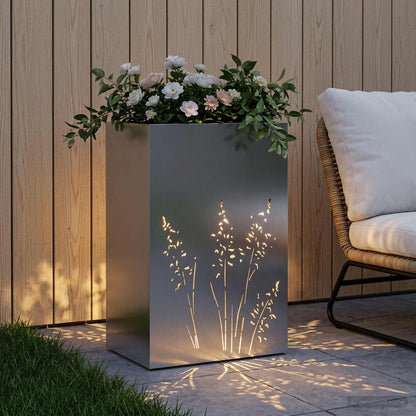 Plantenbak zilver 50 x 30 x 75 cm Roestvrij staal