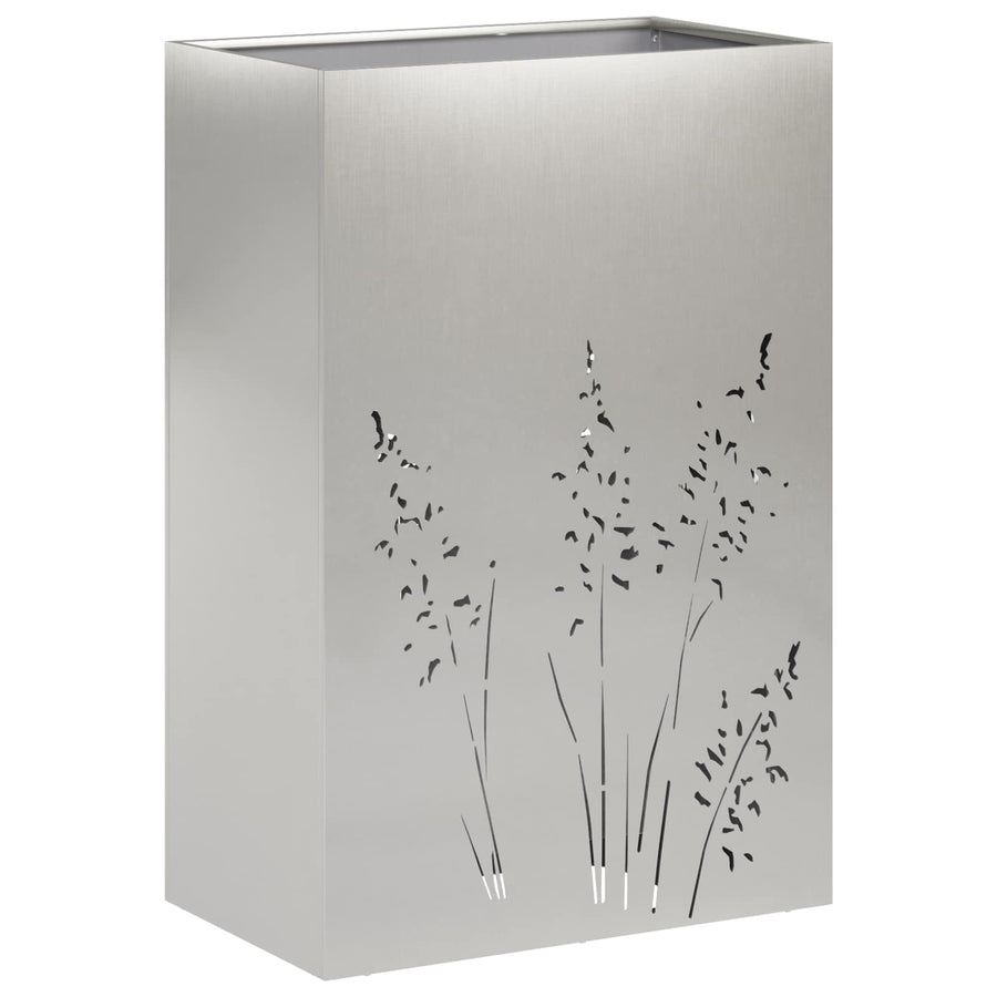 Plantenbak 2 st zilver 50 x 30 x 75 cm Roestvrij staal