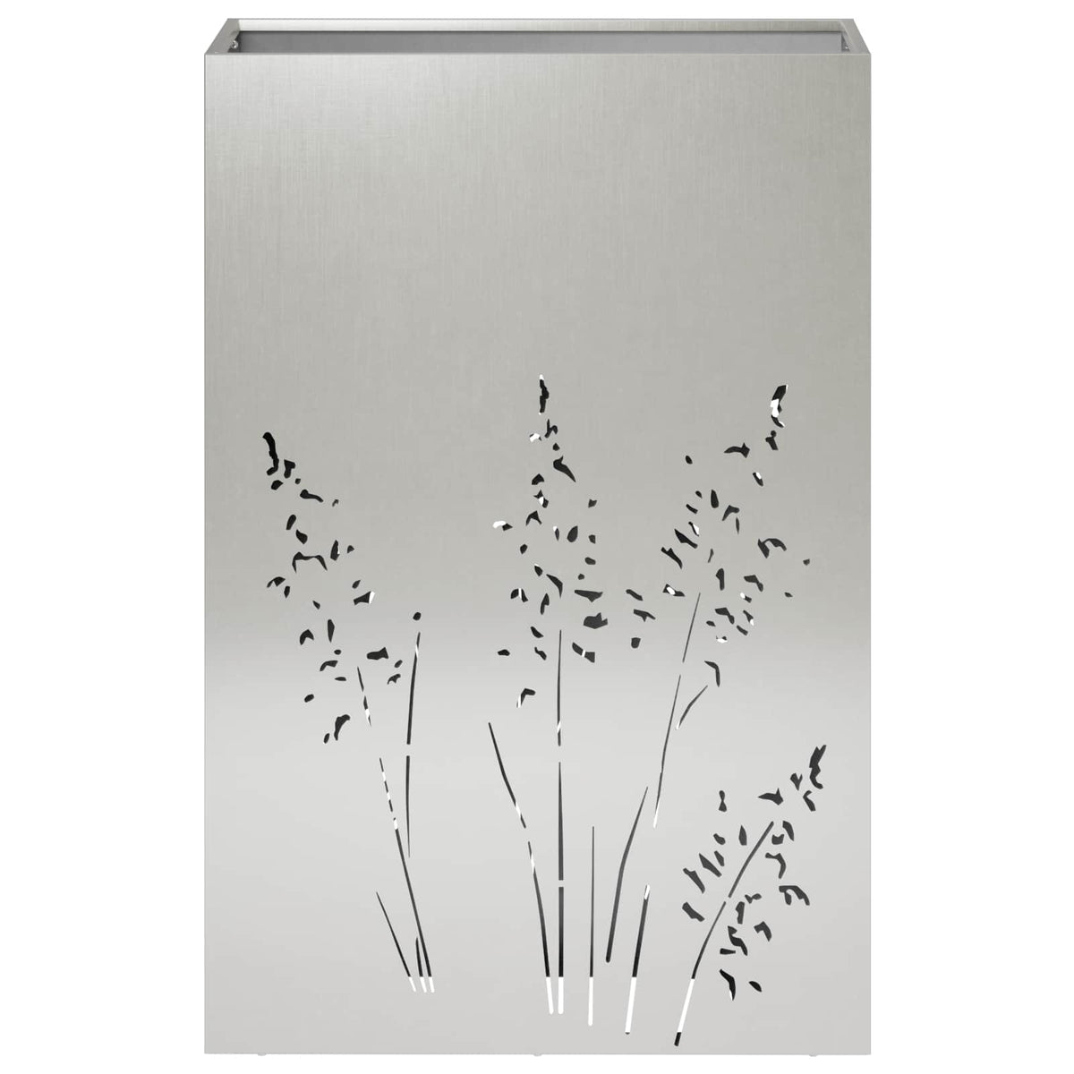 Plantenbak 2 st zilver 50 x 30 x 75 cm Roestvrij staal