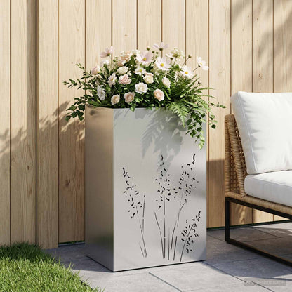 Plantenbak zilver 50 x 30 x 75 cm Gegalvaniseerd staal