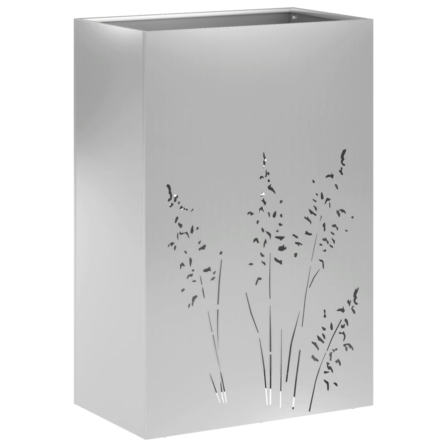 Plantenbak 2 st zilver 50 x 30 x 75 cm Gegalvaniseerd staal
