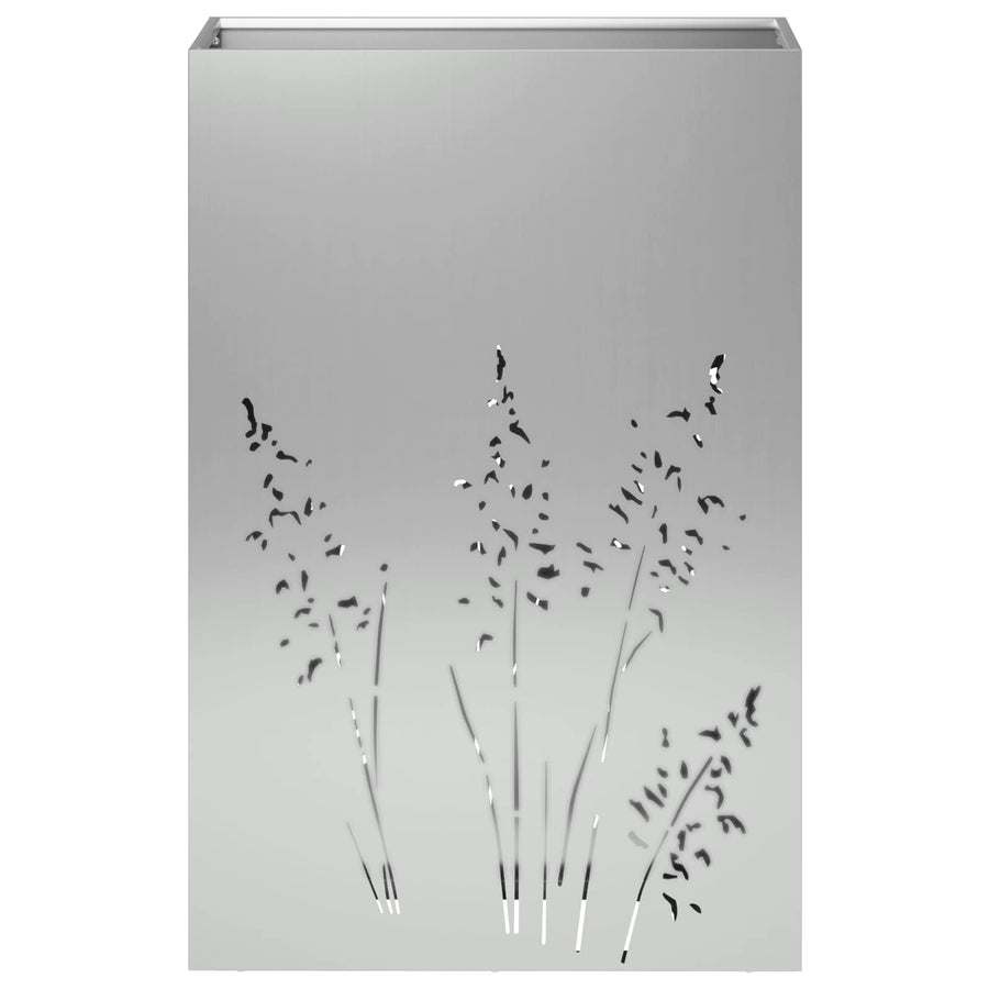 Plantenbak 2 st zilver 50 x 30 x 75 cm Gegalvaniseerd staal