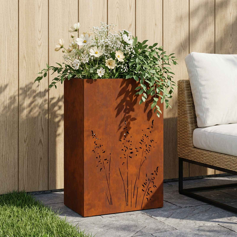 Plantenbak Roestkleurig 50 x 30 x 75 cm weervast staal