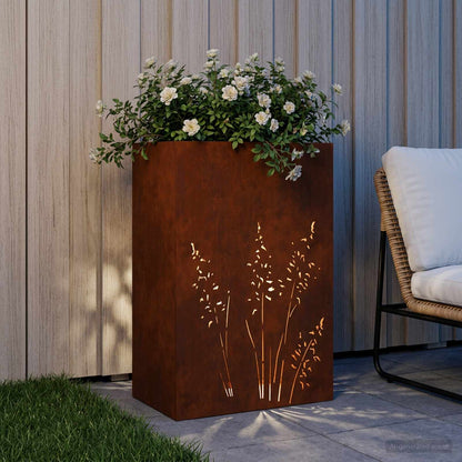 Plantenbak Roestkleurig 50 x 30 x 75 cm weervast staal