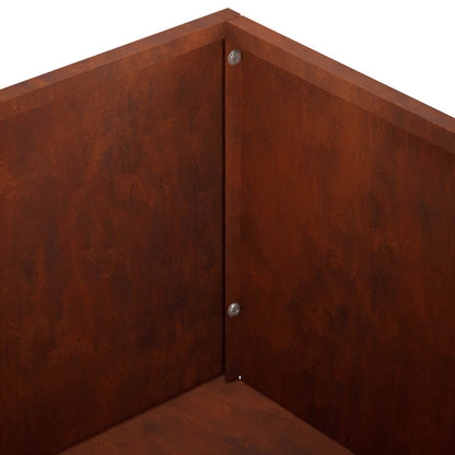 Plantenbak 2 st Roestkleurig 50 x 30 x 75 cm weervast staal