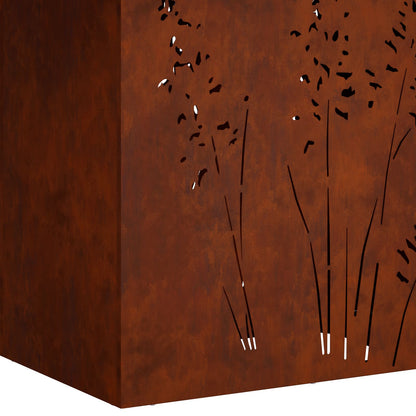 Plantenbak 2 st Roestkleurig 50 x 30 x 75 cm weervast staal