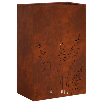 Plantenbak 2 st Roestkleurig 50 x 30 x 75 cm weervast staal