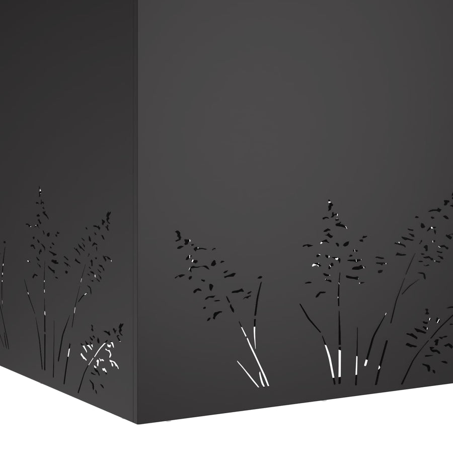 Plantenbak Zwart 50 x 50 x 49 cm Koudgewalst staal