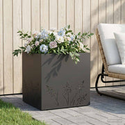 Plantenbak 50x50x49 cm zwart koudgewalst staal