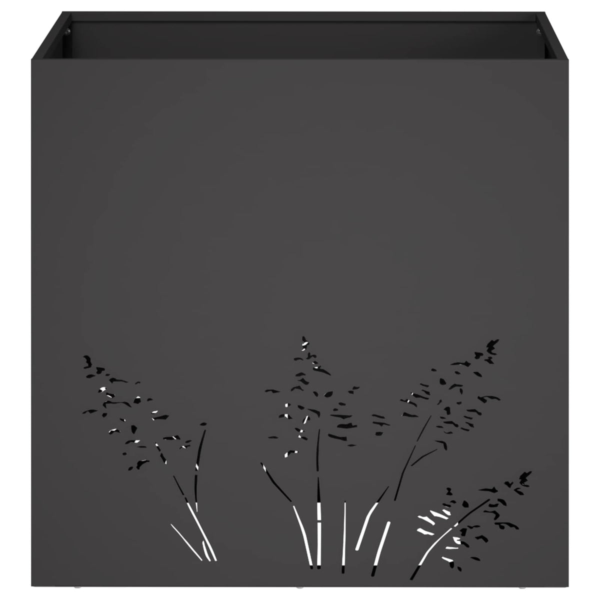 Plantenbak Zwart 50 x 50 x 49 cm Koudgewalst staal