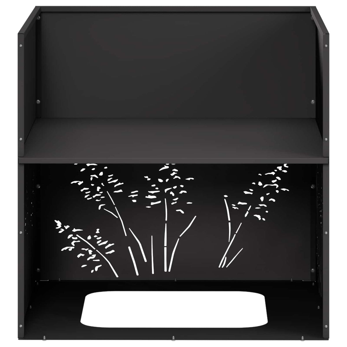 Plantenbak Zwart 50 x 50 x 49 cm Koudgewalst staal