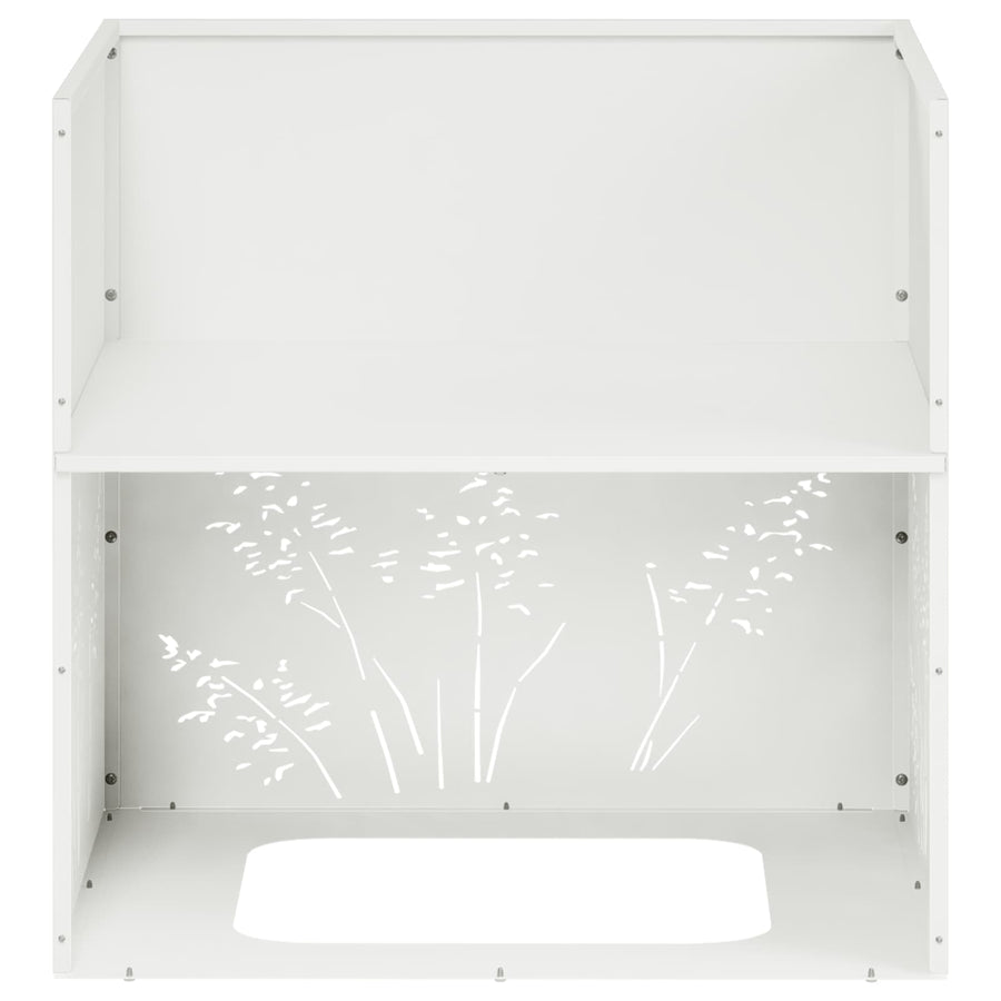 Plantenbak Wit 50 x 50 x 49 cm Koudgewalst staal