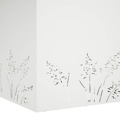 Plantenbak 2 st Wit 50 x 50 x 49 cm Koudgewalst staal