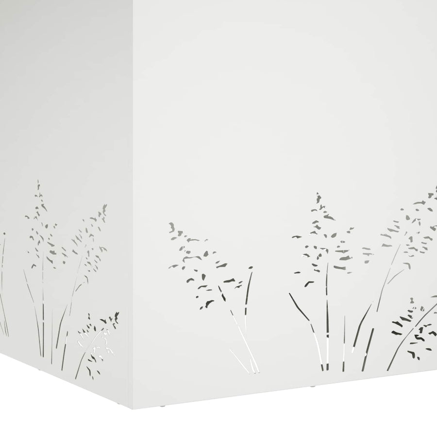 Plantenbak 2 st Wit 50 x 50 x 49 cm Koudgewalst staal