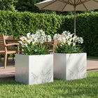 Plantenbak 2 st 50x50x49 cm koudgewalst staal