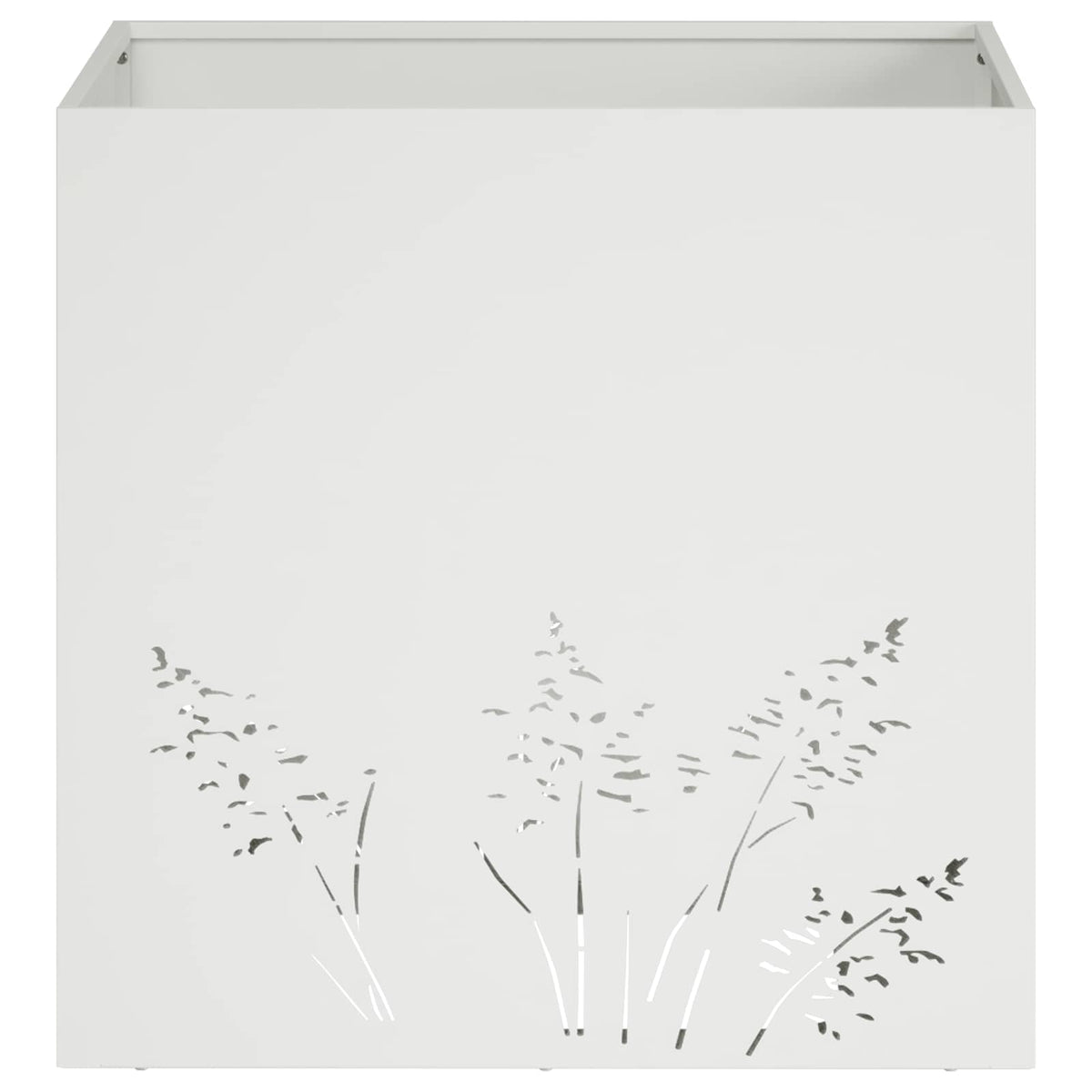 Plantenbak 2 st Wit 50 x 50 x 49 cm Koudgewalst staal