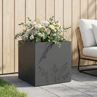 Plantenbak 50x50x49 cm antraciet staal