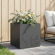 Plantenbak 50x50x49 cm antraciet staal