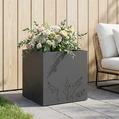 Plantenbak Antraciet 50 x 50 x 49 cm Koudgewalst staal