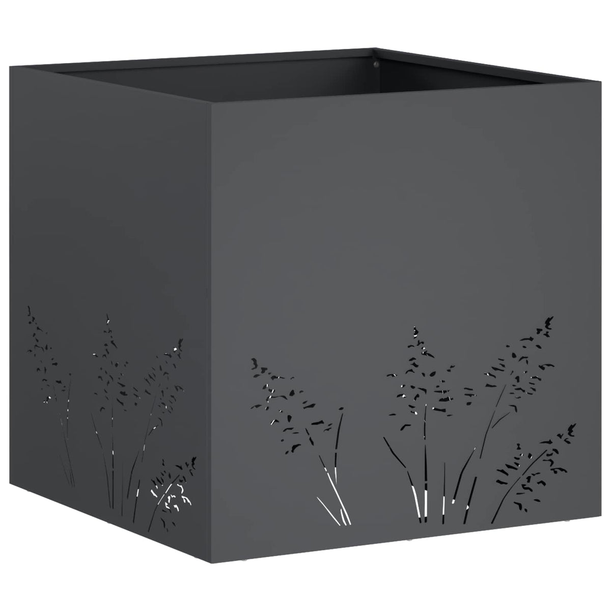 Plantenbak 2 st Antraciet 50 x 50 x 49 cm Koudgewalst staal